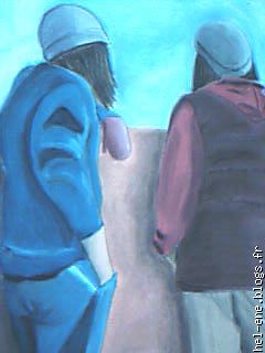 pastel a l'huile sur papier